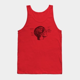 Fissure Focused Brain Diagram - Vintage Anatomy Tank Top